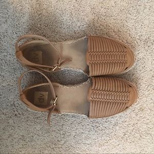 Like New Target Brown Espadrilles w/ Strap Size 8
